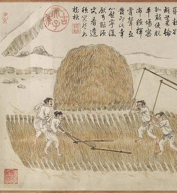 程棨《摹楼璹耕作图》卷_22