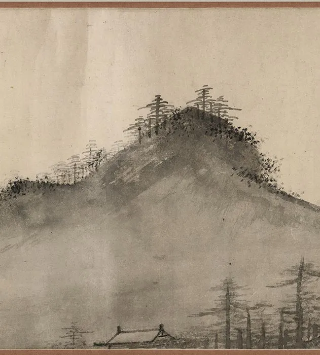 传夏圭水墨山水《晴江归棹图》卷_14