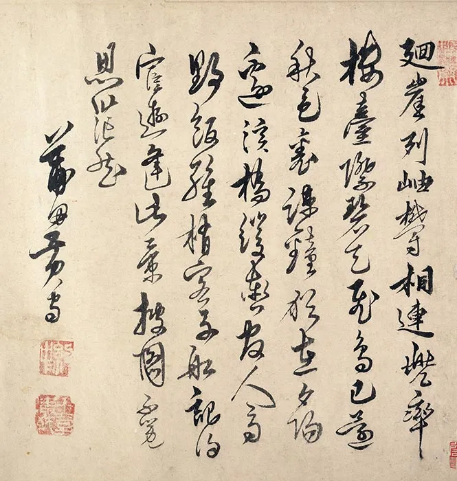 传燕文贵秋山萧寺图卷_05