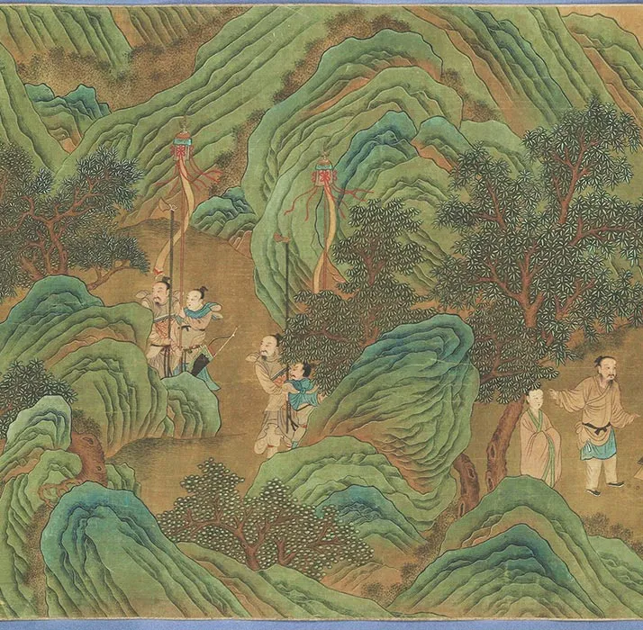 传刘松年渭水飞熊图卷_07