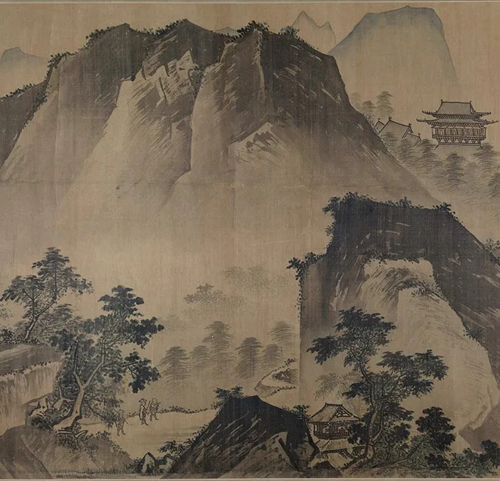 明人托名夏圭《长江万里图》卷_14