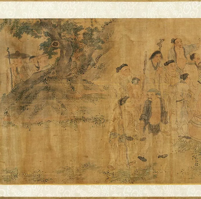 宋刘松年斗牛图卷_02