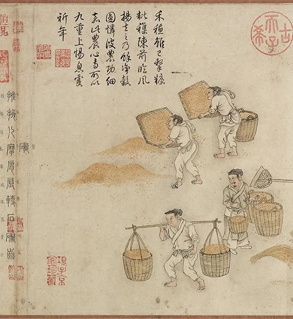 程棨《摹楼璹耕作图》卷_20