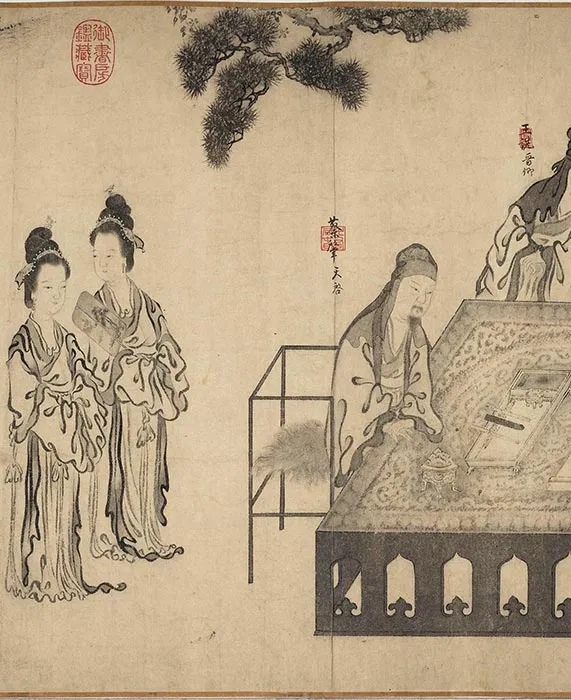 《宋人西园雅集图》原题《李公麟西园胜会图》_28