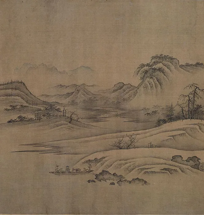 传燕文贵秋山萧寺图卷_20