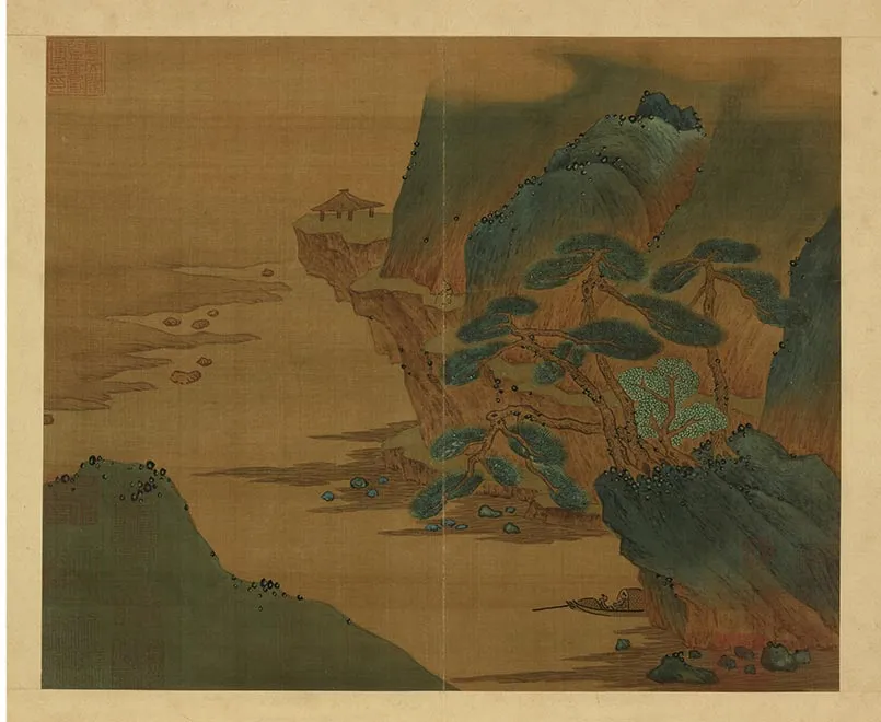 34-南朝梁张僧繇画谢灵运诗意（十七）