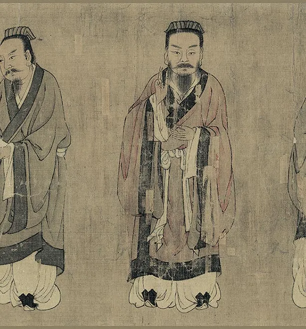 传阎立本人物画《孔子弟子图》卷_12