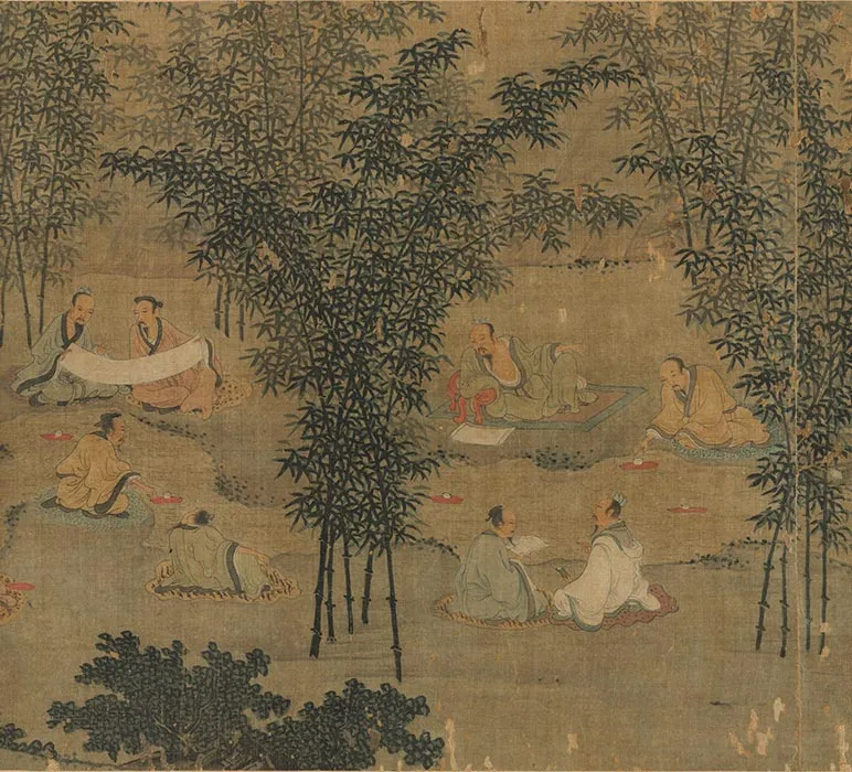 传宋刘松年曲水流觞图卷_06