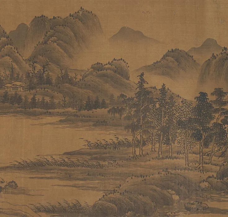 传董源山水图卷_13