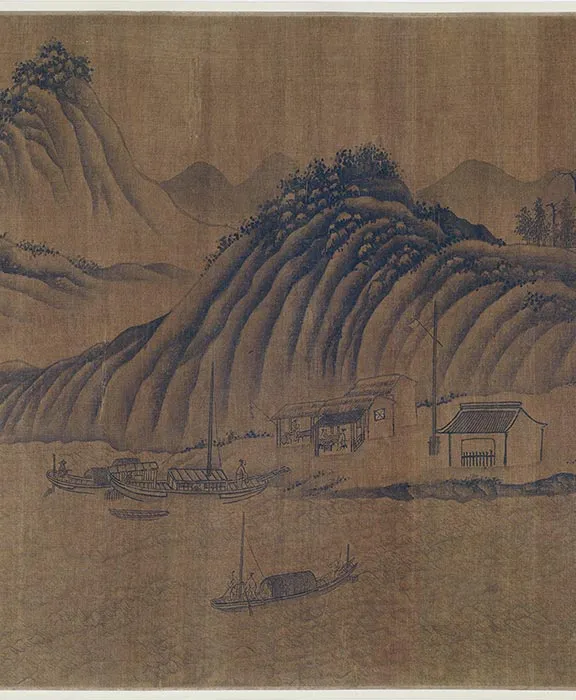 传燕文贵山水《大江图》卷_10