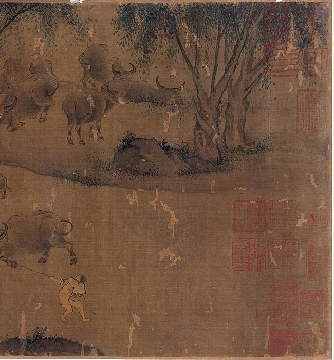明陈汝言百牛图卷_12