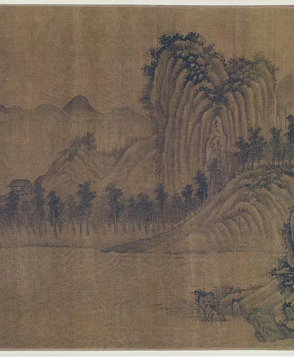 传燕文贵山水《大江图》卷_02