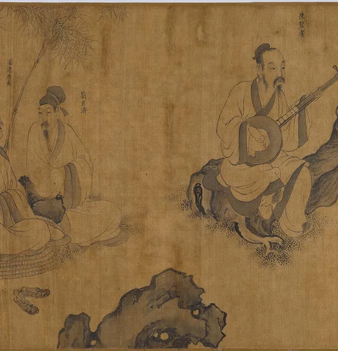传宋李公麟西园雅集图卷_07