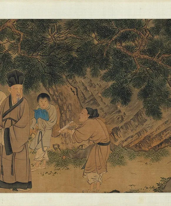 传宋刘松年九老图卷_11