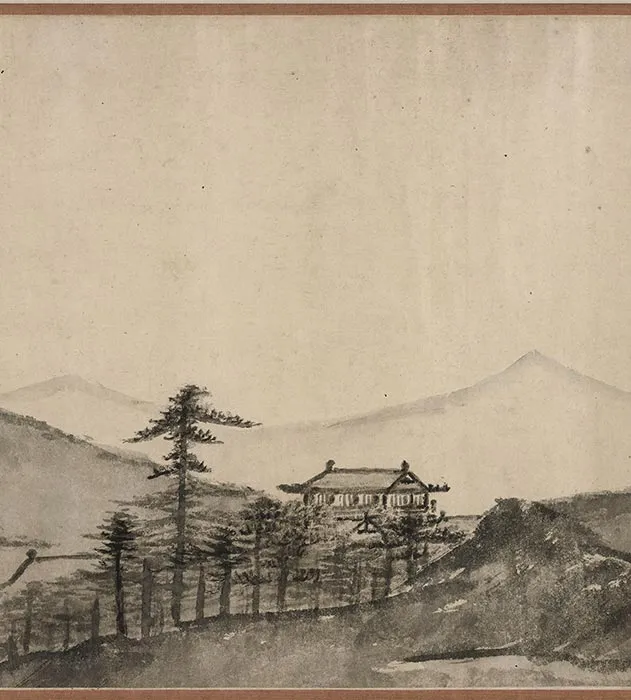 传夏圭水墨山水《晴江归棹图》卷_15