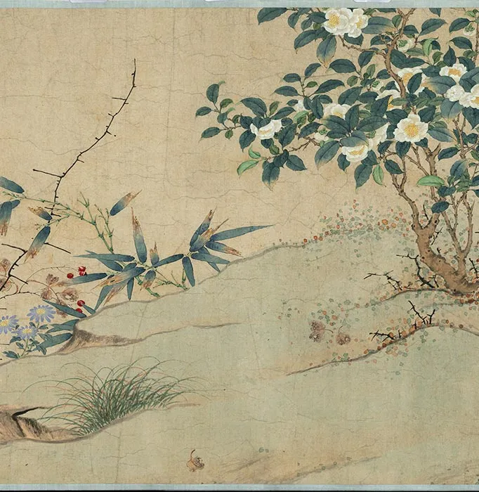 宋刘永年花阴玉兔图卷_05
