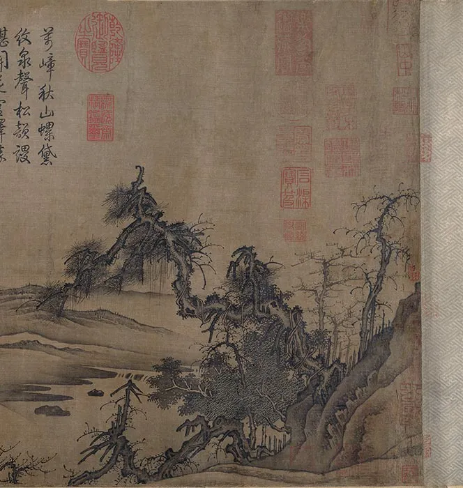传燕文贵秋山萧寺图卷_26