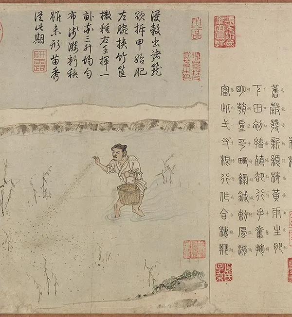 程棨《摹楼璹耕作图》卷_39