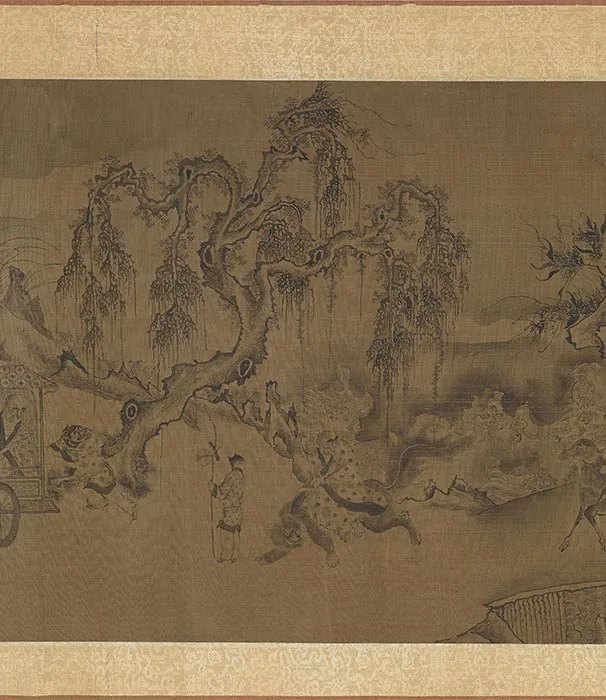 传李公麟《山水罗汉观音图》卷_13