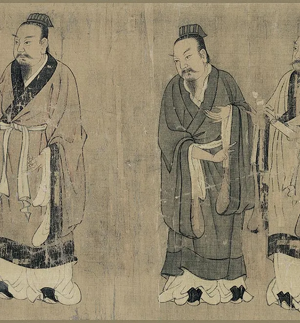 传阎立本人物画《孔子弟子图》卷_10