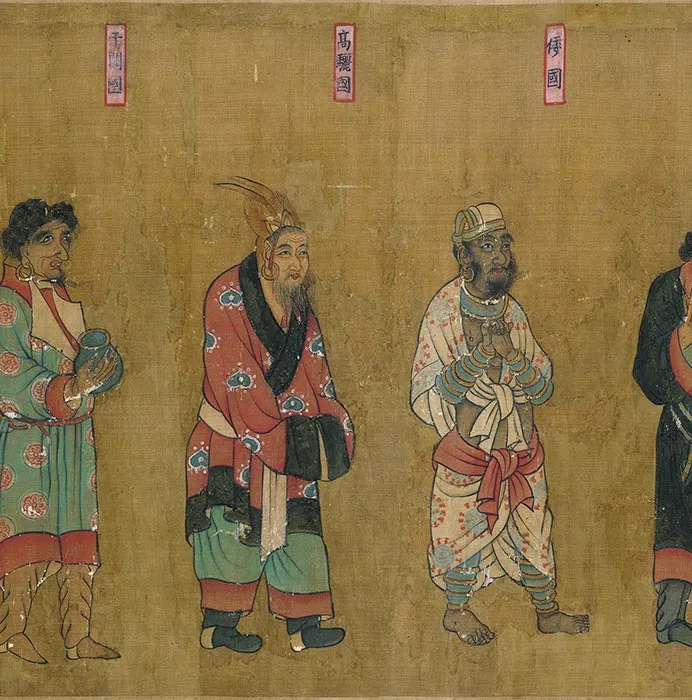 传唐阎立本王会图卷_07