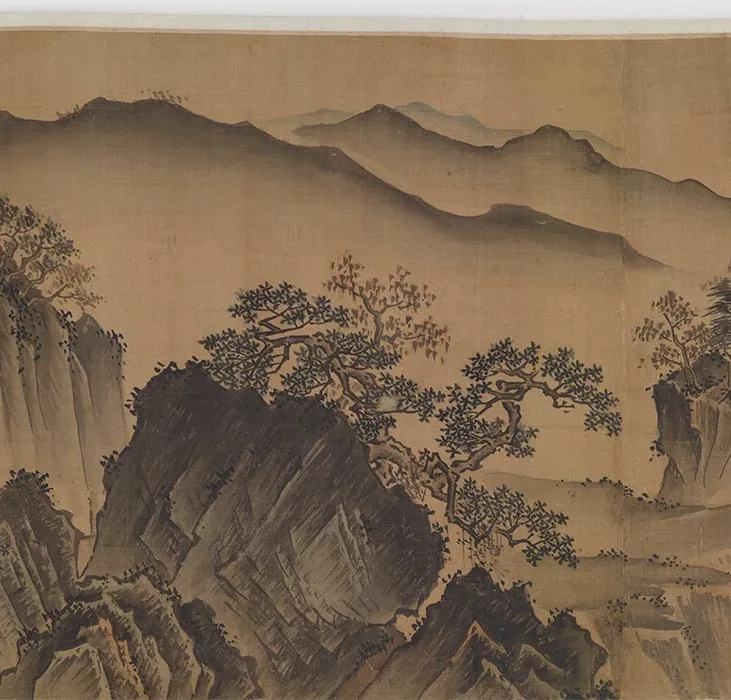 《千山竞秀图卷》又名《江村图卷》_13