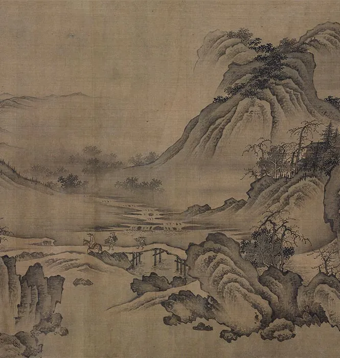传燕文贵秋山萧寺图卷_22