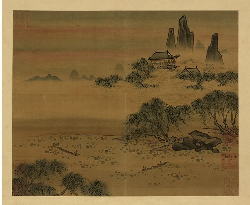 26-南朝梁张僧繇画谢灵运诗意（十三）