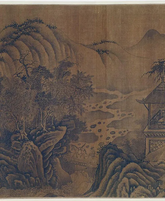 传燕文贵山水《大江图》卷_15