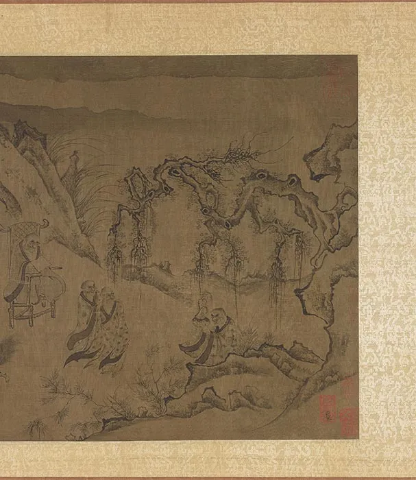 传李公麟《山水罗汉观音图》卷_15