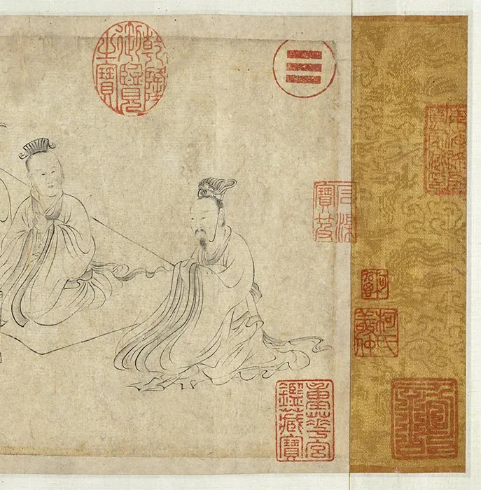 传宋李公麟画孝经图卷_32