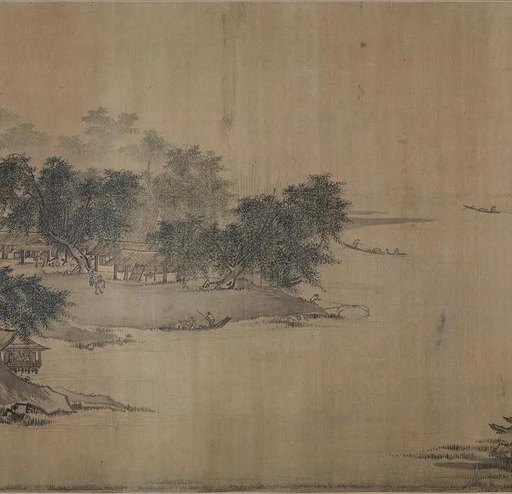 明人托名夏圭《长江万里图》卷_17