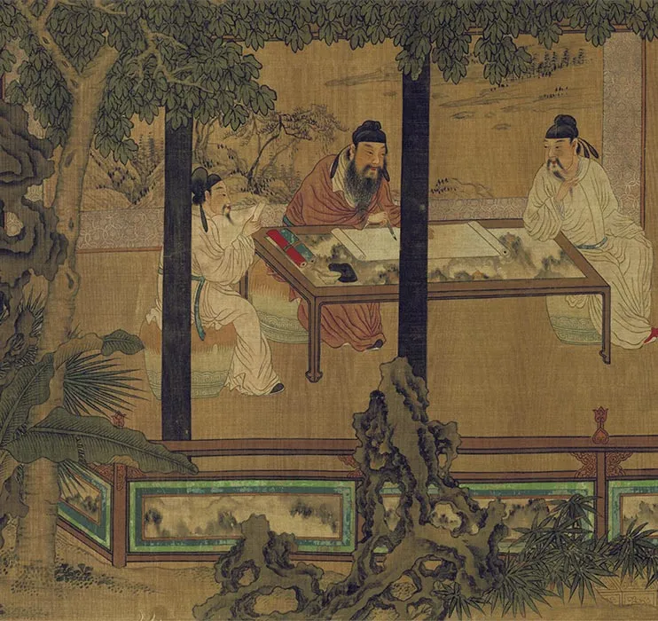 传刘松年十八学士图卷_19