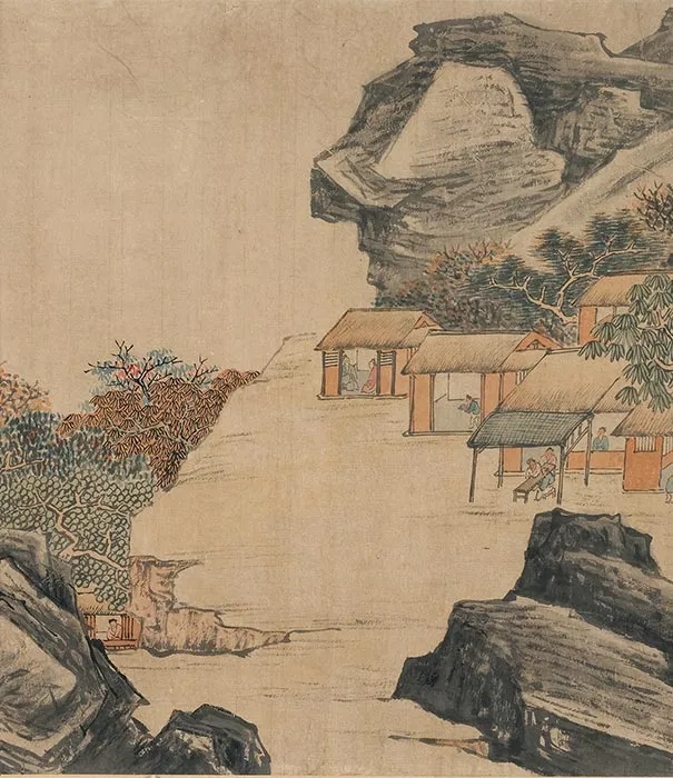 传李唐秋景山水《秋溪渔隐图》卷_09
