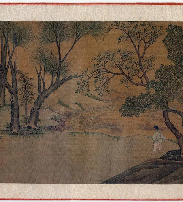传李唐渡溪牧牛图卷_13