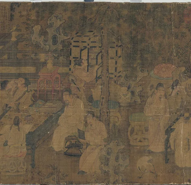 南宋刘松年十八学士图卷_11