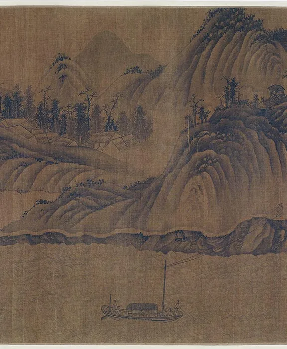 传燕文贵山水《大江图》卷_11