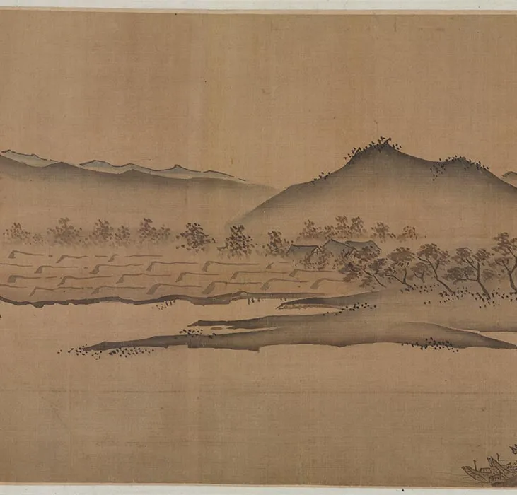 《千山竞秀图卷》又名《江村图卷》_10