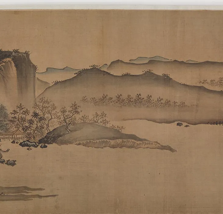 《千山竞秀图卷》又名《江村图卷》_16