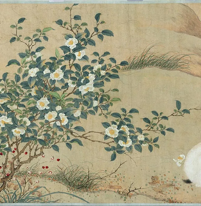 宋刘永年花阴玉兔图卷_07