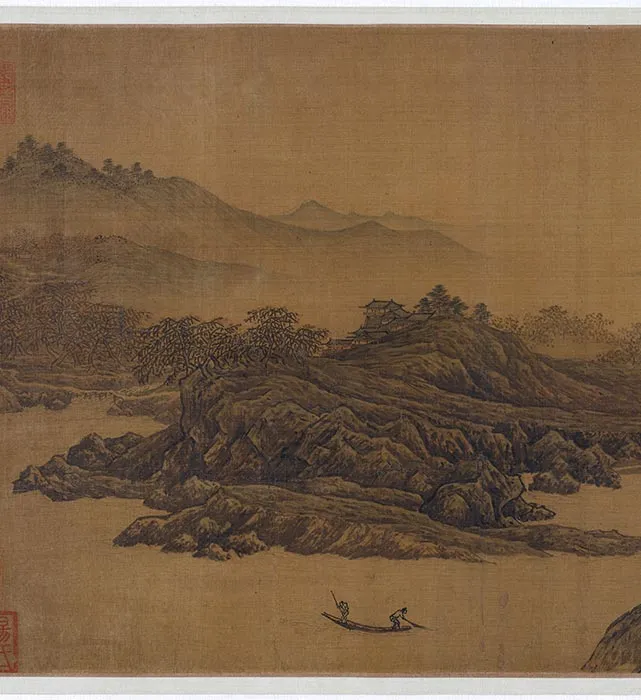溪山独钓图山水画卷_10
