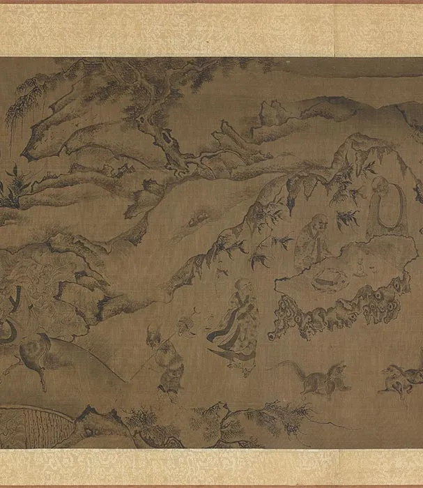 传李公麟《山水罗汉观音图》卷_14