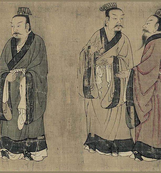 传阎立本人物画《孔子弟子图》卷_17