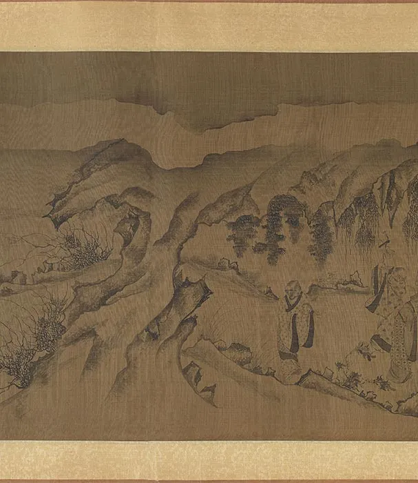 传李公麟《山水罗汉观音图》卷_09