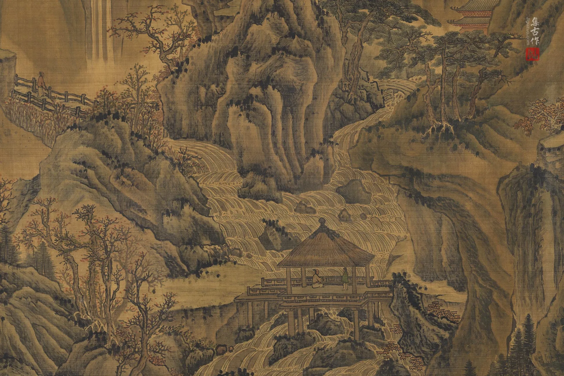 传陆探微山水画《五岳图》局部 (4)