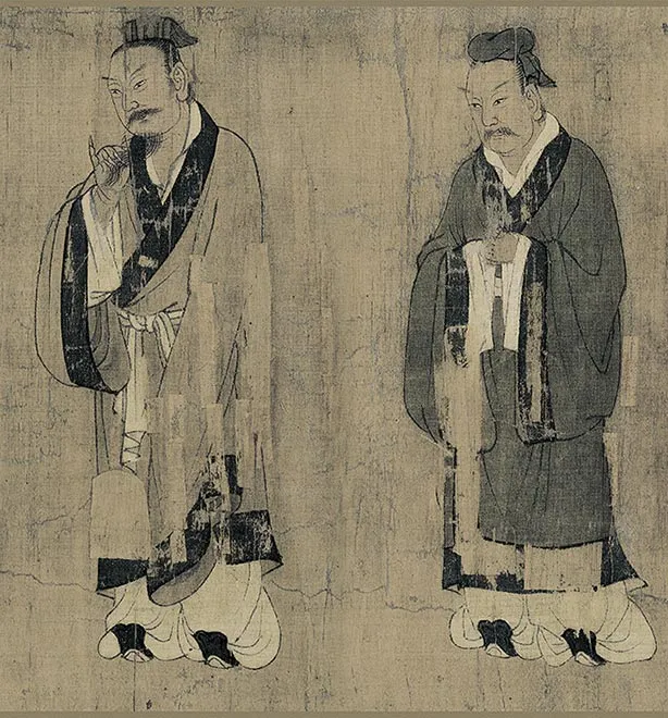 传阎立本人物画《孔子弟子图》卷_03