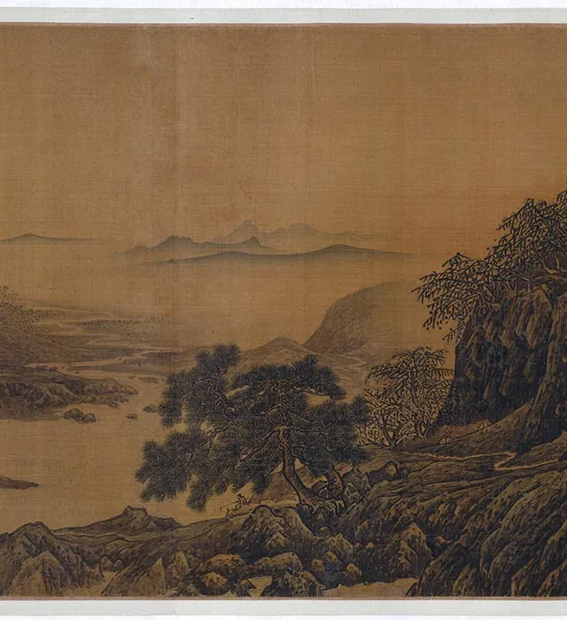 溪山独钓图山水画卷_11