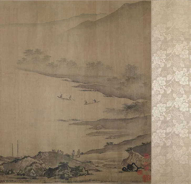 明人托名夏圭《长江万里图》卷_18