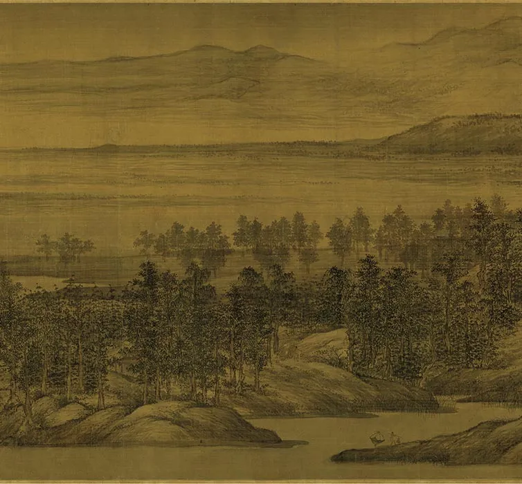 董源《夏景山口待渡图》卷_05