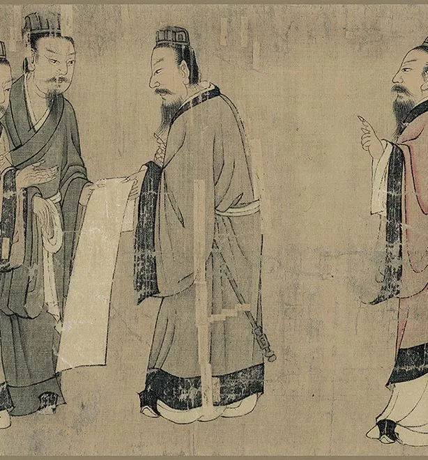 传阎立本人物画《孔子弟子图》卷_25